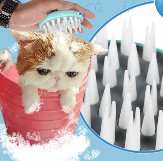 Massage Bath Brush Comfortable Pet Brush Grooming Dog PuppyWashing Cleaning Bath Brush Comb Dog Massage Shower