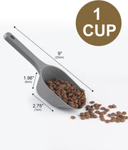 Pet Food Scoop 1 Cup Capacity Lines For 1 2 Cup And 1 Cup Plastic Pet Food Scoop For Dog Puppy And Cat