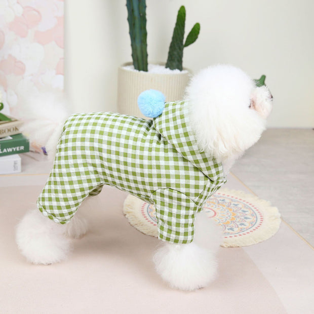 Colorful Fur Ball Four-legged Cotton Cloth Warm Autumn And Winter Pet Coat